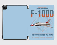 Thumbnail for F-100D Super Sabre design on light blue ipad tablet case