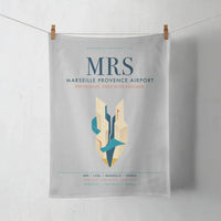 Thumbnail for Marseille Provence Airport (MRS) design on light gray towel