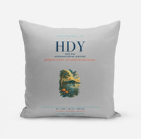 Thumbnail for Hat Yai International Airport (HDY) design on light gray pillow