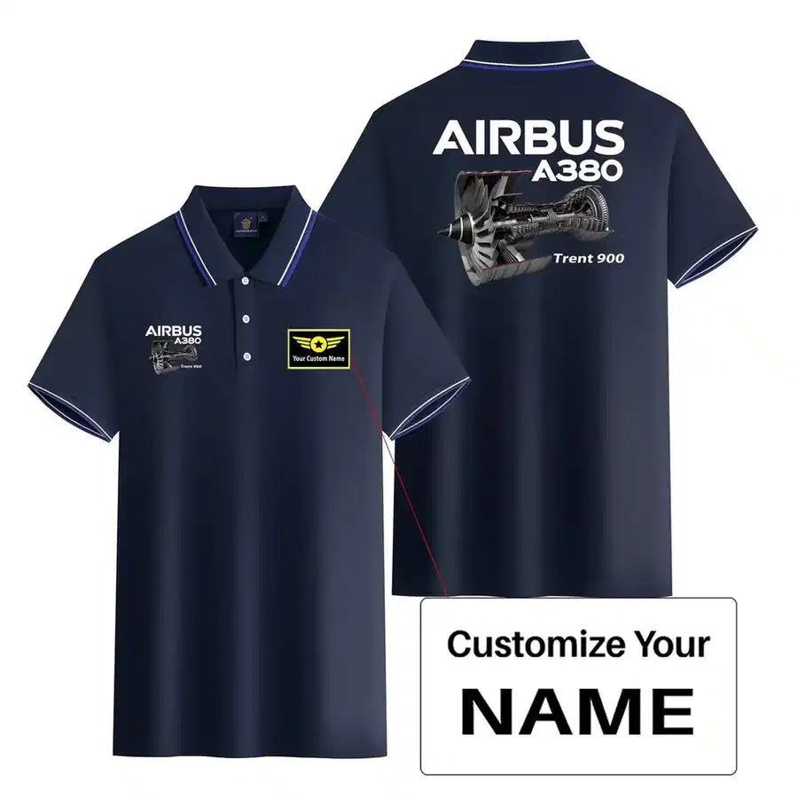 Customisable Airbus A380 Polo Shirt - view 5