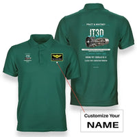 Thumbnail for JT3D design on green polo with custom name badge
