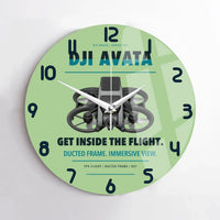 Thumbnail for DJI Avata design on light green no frame wall clock