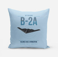 Thumbnail for B-2A Spirit design on light blue pillow