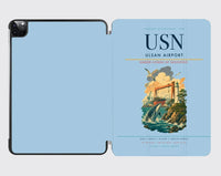Thumbnail for Ulsan Airport (USN) design on light blue ipad tablet case