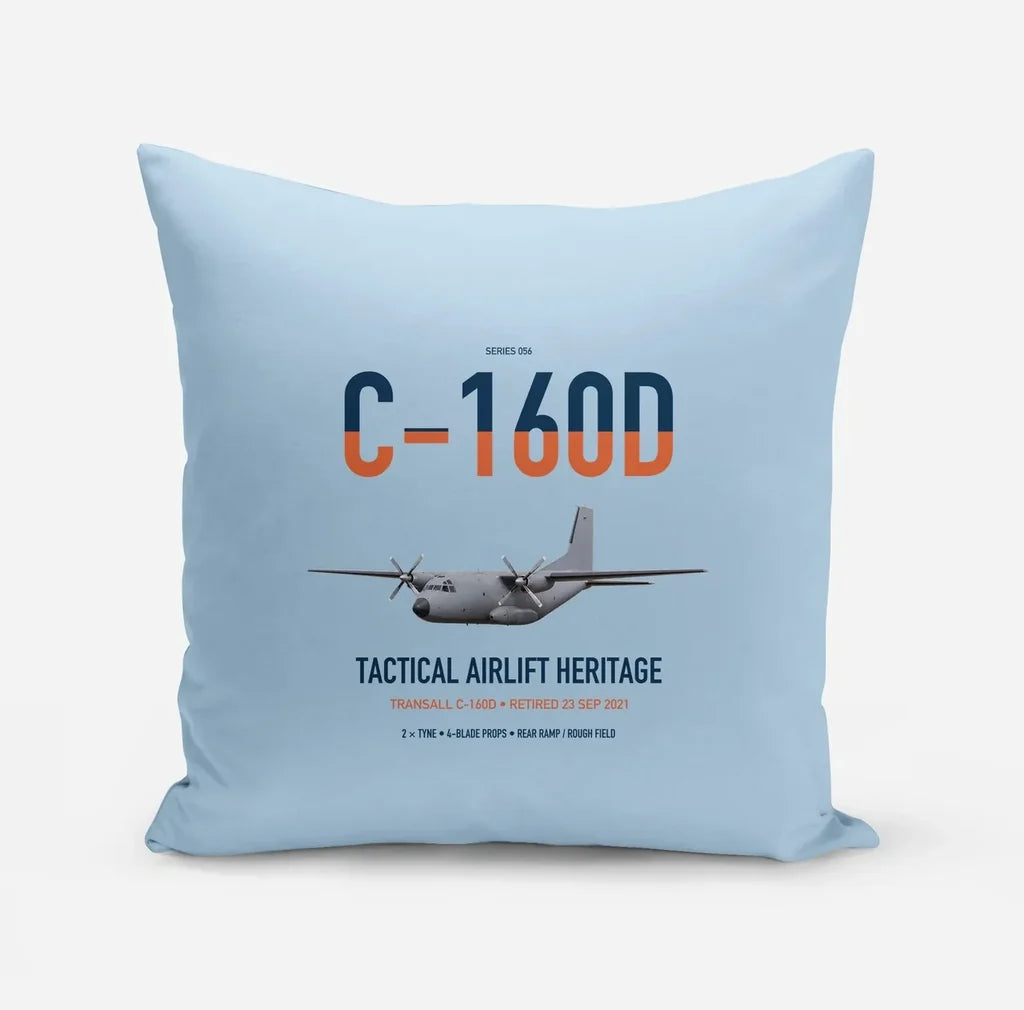Transall C-160D design on light blue pillow