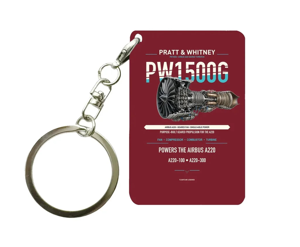 PW1500G Key Chain design on dark red key chain