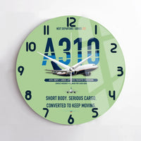 Thumbnail for Airbus A310-200P2F design on light green no frame wall clock