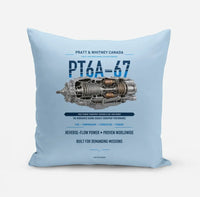 Thumbnail for PT6A-67 design on light blue pillow