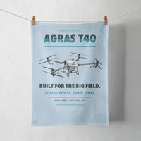 Thumbnail for DJI Agras T40 design on light blue towel