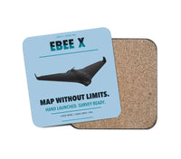 Thumbnail for AgEagle eBee X design on light blue 1 piece coaster