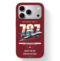 Thumbnail for Boeing 787-9 Dreamliner design on dark red magsafe iphone case