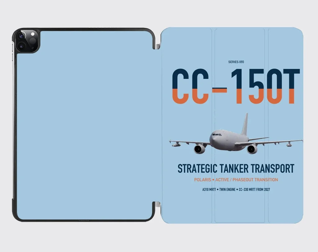 Airbus CC-150T Polaris design on light blue ipad tablet case