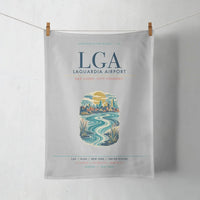Thumbnail for New York LaGuardia Airport (LGA) design on light gray towel