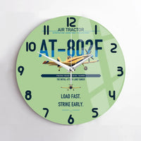 Thumbnail for Air Tractor AT-802F design on light green no frame wall clock