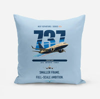 Thumbnail for Boeing 737 MAX 7 design on light blue pillow