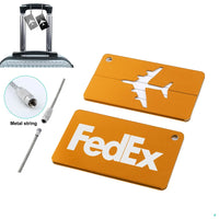 Thumbnail for FedEx Aluminum Luggage tag in gold