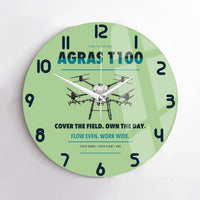 Thumbnail for DJI Agras T100 design on light green no frame wall clock