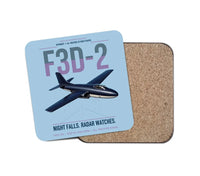 Thumbnail for F3D-2 Skyknight design on light blue 1 piece coaster