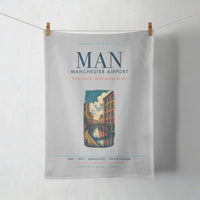 Thumbnail for Manchester Airport (MAN) design on light gray towel