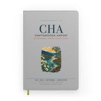 Thumbnail for Chattanooga Airport (CHA) design on light gray notebook