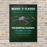 Thumbnail for DJI Mavic 3 Classic vertical canvas print - framed - dark green background
