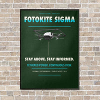 Thumbnail for Fotokite Sigma vertical canvas print - framed - dark green background