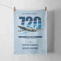 Thumbnail for Boeing 720B design on light blue towel