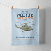 Thumbnail for Bell Canada CH-146 Griffon design on light blue towel