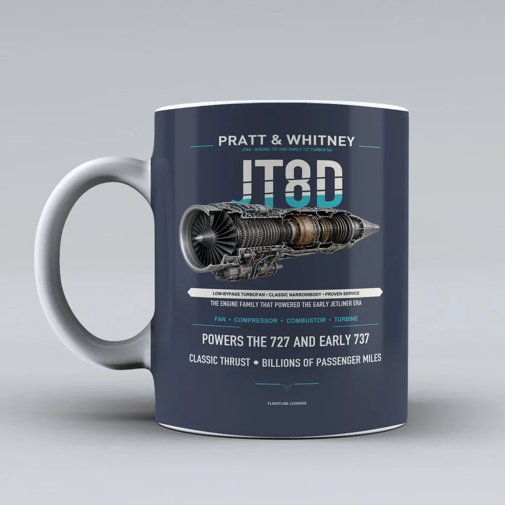 Mug design on dark blue jt8d