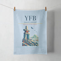 Thumbnail for Iqaluit Airport (YFB) design on light blue towel