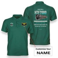 Thumbnail for HTF7000 design on green polo with custom name badge