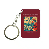Thumbnail for VINTAGE G4423 - The Grandmother's First Flight - Designed Key Chain design on darkred
