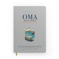 Thumbnail for Omaha Eppley Airfield (OMA) design on light gray notebook