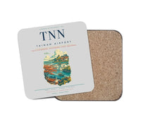 Thumbnail for Tainan Airport (TNN) design on light gray 1 piece coaster