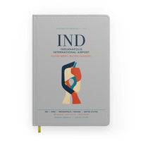 Thumbnail for Indianapolis International Airport (IND) design on light gray notebook