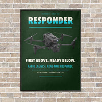 Thumbnail for BRINC Responder vertical canvas print - framed - dark green background