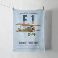 Thumbnail for Sopwith Camel F.1 design on light blue towel