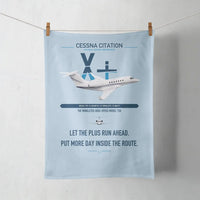 Thumbnail for Cessna Citation X+ design on light blue towel