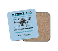 Thumbnail for DJI Matrice 400 design on light blue 1 piece coaster