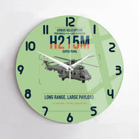 Thumbnail for Airbus H215M design on light green no frame wall clock