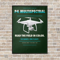 Thumbnail for DJI P4 Multispectral vertical canvas print - framed - dark green background