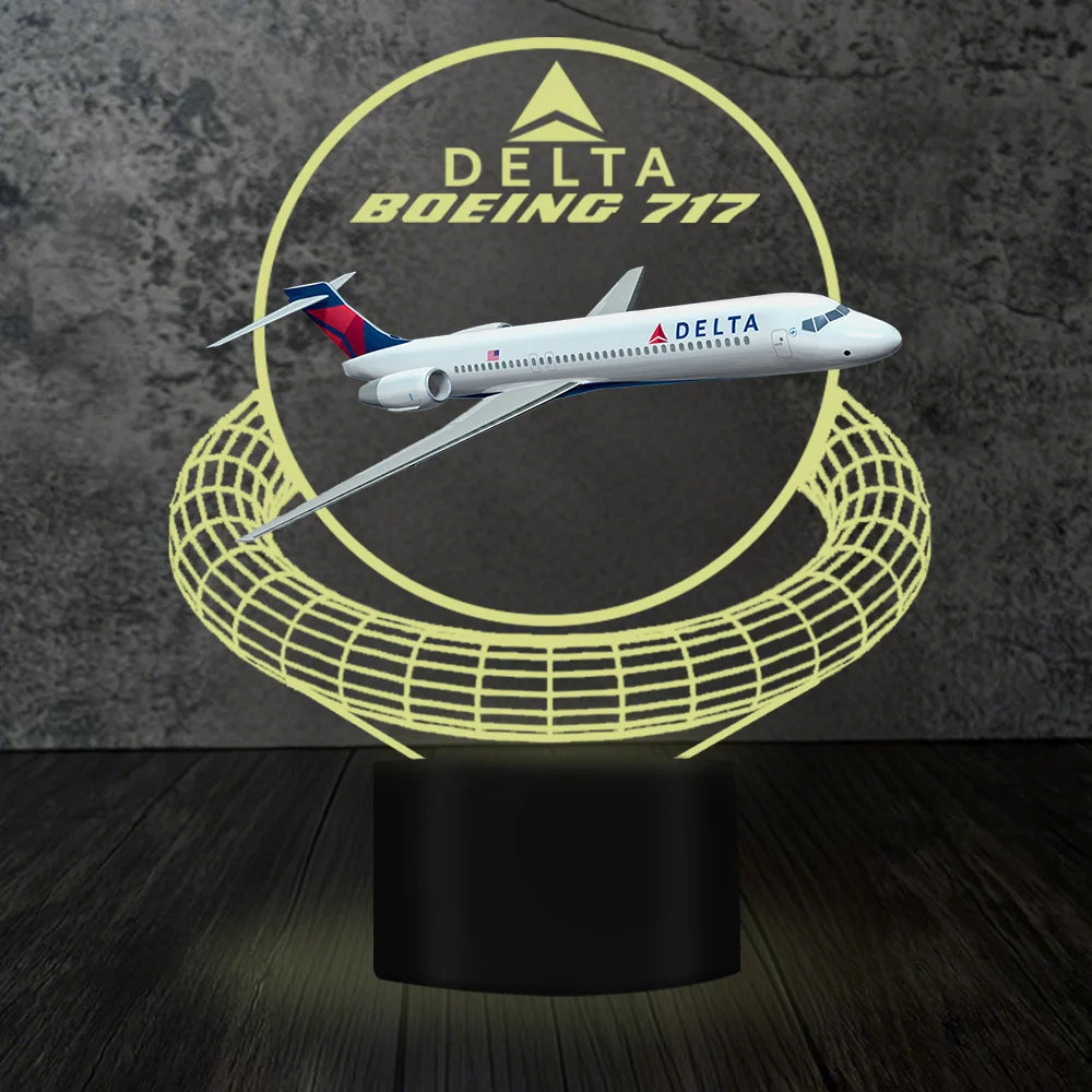 Customisable Boeing 717 3D Lamp - view 5