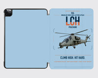 Thumbnail for HAL LCH Prachand design on light blue ipad tablet case