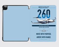 Thumbnail for Beechcraft King Air 260 design on light blue ipad tablet case