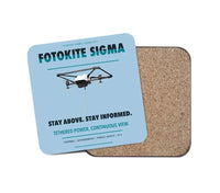 Thumbnail for Fotokite Sigma design on light blue 1 piece coaster