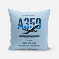 Thumbnail for Airbus A350-1000 design on light blue pillow