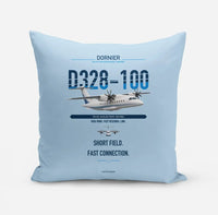 Thumbnail for Dornier D328-100 design on light blue pillow