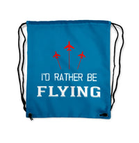 Thumbnail for I'd Rather Be Flying Drawstring Bag - view 5
