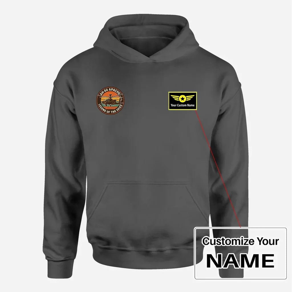 Customisable Retro Apache AH-64 Hoodie - view 5