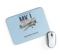 Thumbnail for Fairey Swordfish Mk I design on light blue rectangle mouse pad